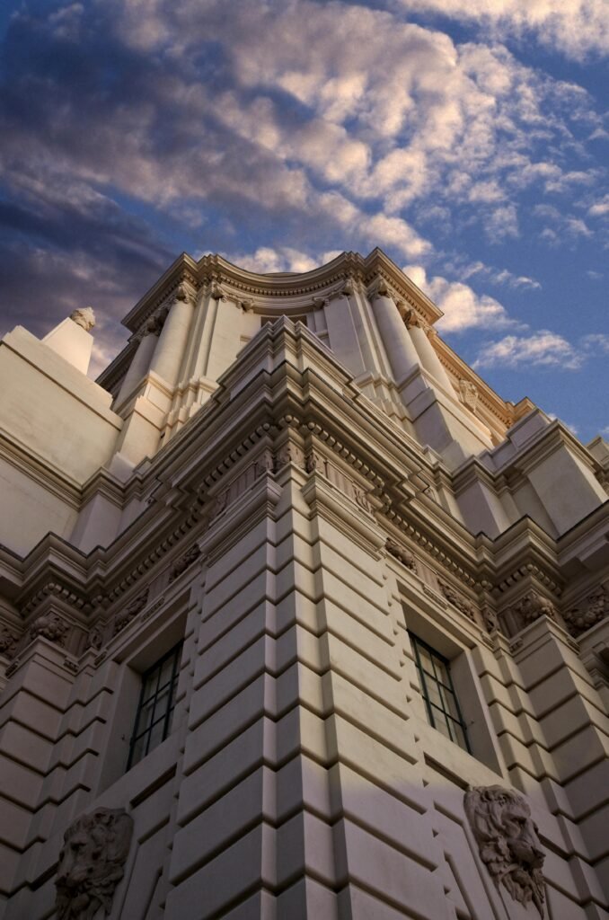 corner view of the city hall in Pasadena